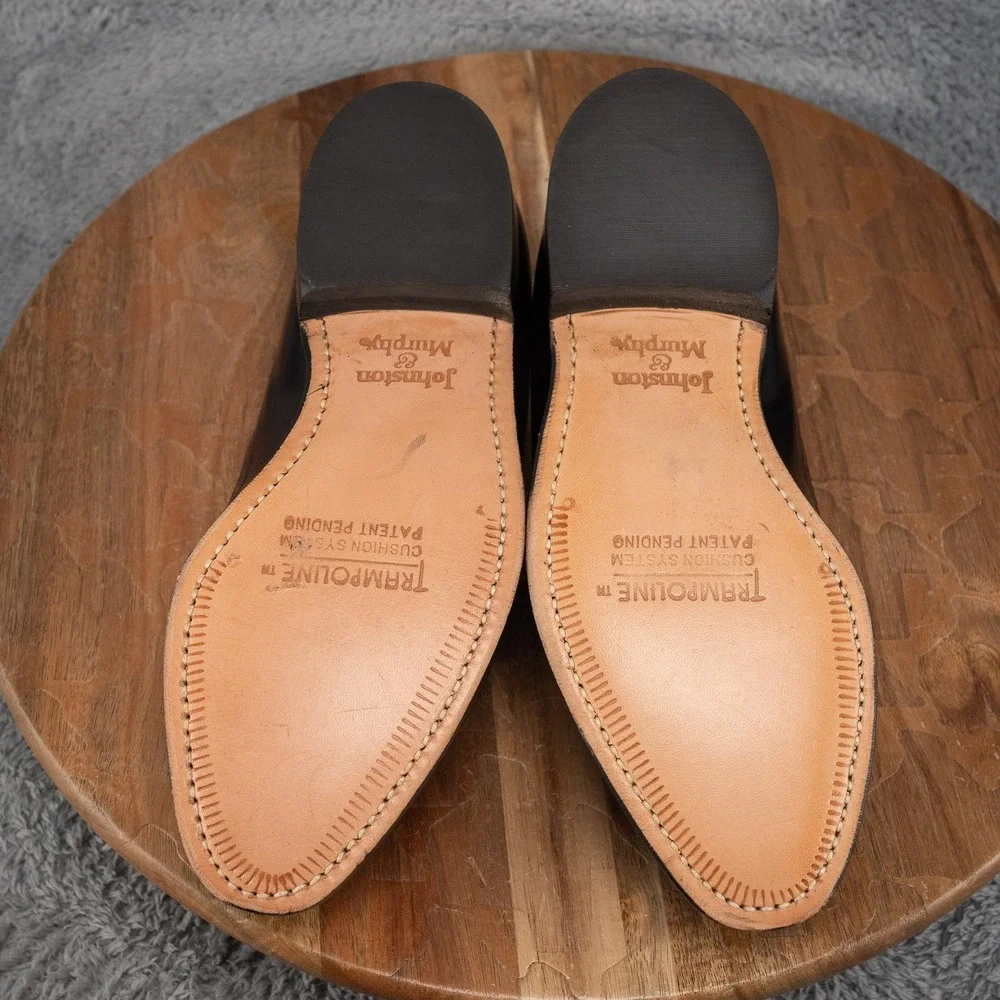 Johnston & Murphy Aristocraft Burgundy Leather Wingtip Tassel Loafers Mens 5 D/B